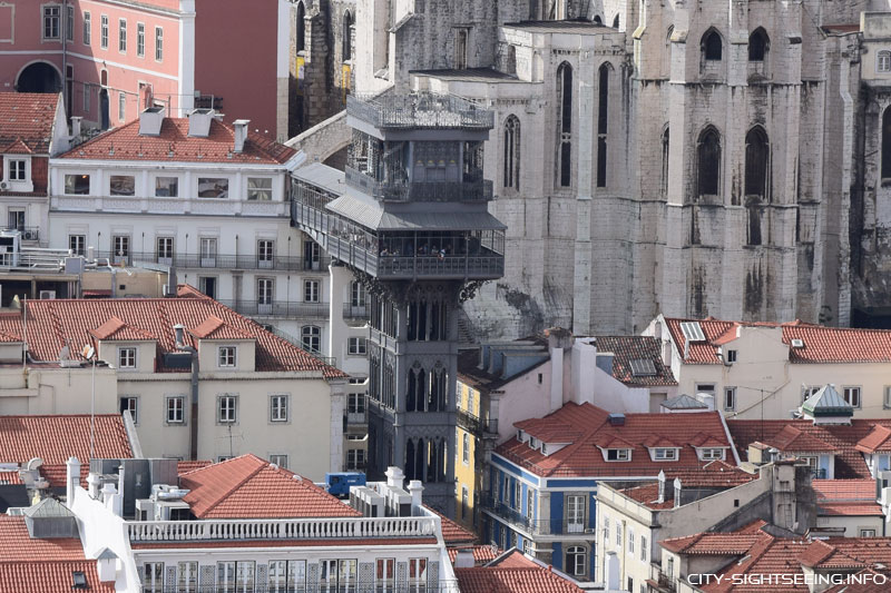 Lissabon, Portugal, Elevador, Santa